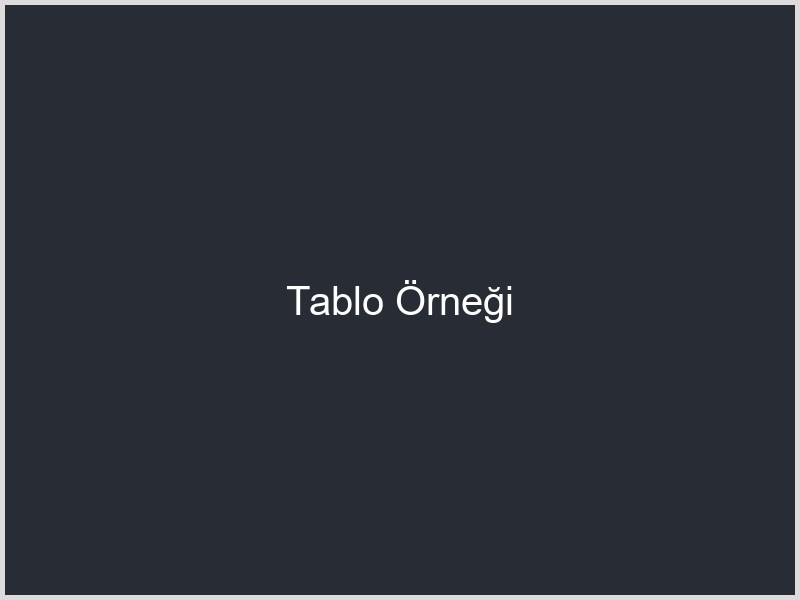 Tablo Örneği