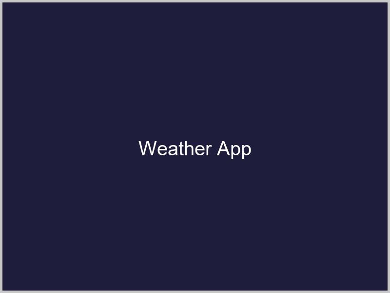 Weather App